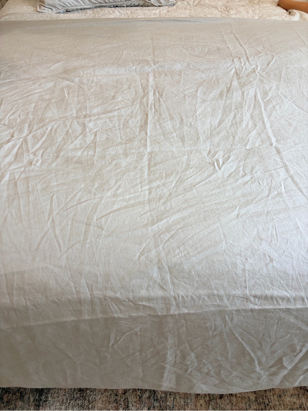 IKEA PUDERVIVA Twin Linen Duvet Cover With MYSKGRAS Insert Taupe Solid w/Ties